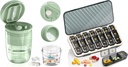 Pill Organizer 3 × Egy nap - Globeals Heti Pill Organizer 3 × Egy nap, Nagy Pill Box 7 napos Medicine Organizer Pill Case, Pill Container Holder, Napi Pill Box 3 × Egy nap, vitamin, Fehér