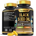 Black Seed Oil Capsules Supplement - 4in1 Formula - Combine with Vitamin C, Vitamin E - Digestive Health, Immune Support - Rich in Nutrient - 150 Softgel Capsules