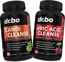 DR. BO Candi Uric Acid Cleanse Support - Oregano & Kidney Herbal Supplements for Women & Men - Extra Strength Uric Acid Flush Purge Capsules & Oral ControlProbiotic Complex Cleanser