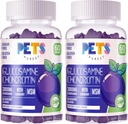 Kjæledyr Purest Glucosamine Chondroitin Gummies med MSM & Elderberry Extra Styrke - Felles støtte, Antioksidant immunstøtte Supplement for voksne, menn og kvinner. (2 Pack) Blueberry
