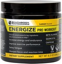 Bodi Energize Pre Workout Pulveris - Beta-Alanīns, Quercetin & Zema doze kofeīna formula uzlabotai enerģijai un fokusam, palielināt enerģijas un izturības papildinājums, citronu uzliesmo, 40 Kalpo