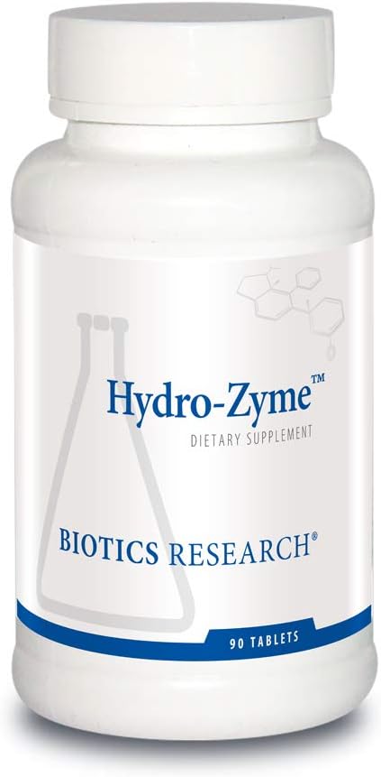 Biotics Research Hydro-Zyme Digestive Support, Conține Betaine Hydrochloride, Sprijină pH Gastric sănătos 90 comprimate