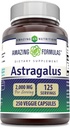 Amazing Formulas Astragalus 2000 mg Per Service Capsules Supplement | Puregal Astra Membranaceus Plant Root Extract | Non-GMO | Gluten Free (250)