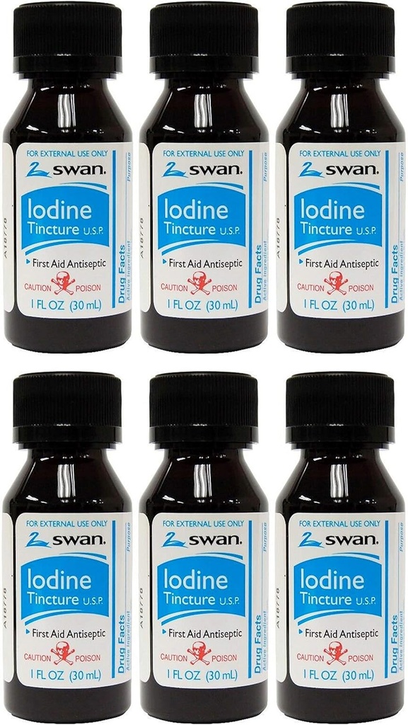 Swan Jodine Tincture U.S.P. - 1 fl oz (6 rinkinys)