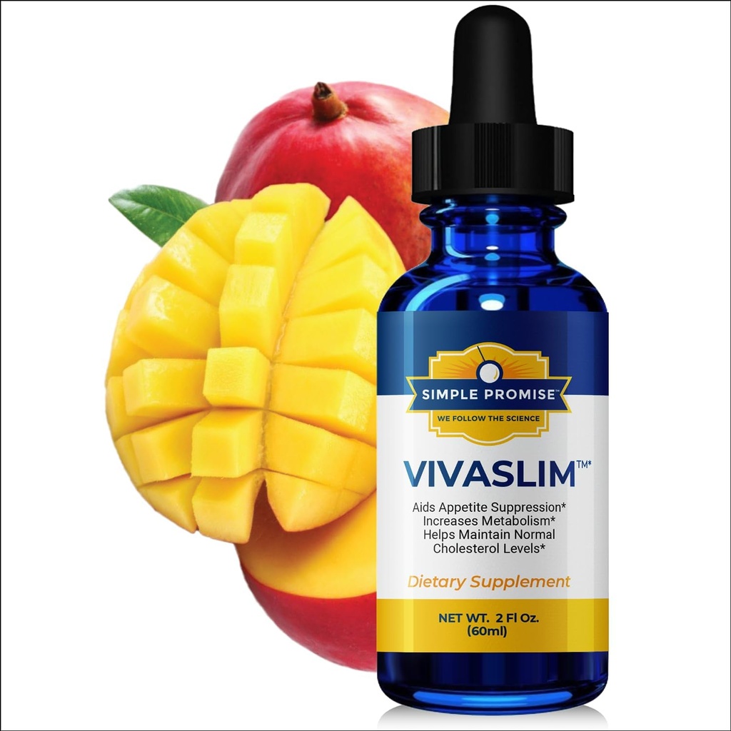 Einfache Versprechen VivaSlim - Flüssige Ergänzung mit Maca Root, Rhodiola Rosea & African Mango - Unterstützt Stoffwechsel, Appetit Control & Gewicht Management - 2 fl oz