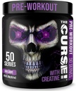 Kutukan JNX! Pra Workout Powder for Men & Women, Caffeine, Beta- Alanine, Creatine, L- Citrulline, 50 Servings, Dark Grape Flavor - Boost Energy, Kekuatan & Fokus