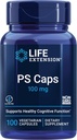 Life Extension PS Caps, Phosphatidylserin, für kognitive Leistung, Glutenfrei, Non-GMO, Vegetarisch, 100 Kapseln