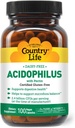 Country Library Life Philphus Protophilation for uptos and Men - ฟรีจาก Common Allergens - 2.4 ล้านบาท CFUs เพื่อสนับสนุนสุขภาพแบบไดเอสเตฟ - Dairy-free-Not-GMO, 100 เวก้า แคปซูล