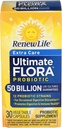 Renew Life Extra Care Digestive Probiotic Capsules, 50 Billion CFU Guaranteed, Daily Supplement Supports Immune, Digestive, Respiratory Health(1), L. Rhamnosus GG, Dairy, Soy and Gluten-Free, 30 Count