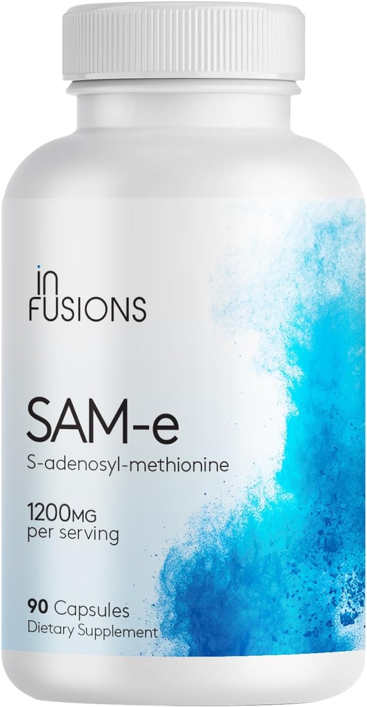 Infusioner Maks styrke ren SAM-e 1200 mg 90 grønnsaker kapsler (S-adensoyl-metionin)