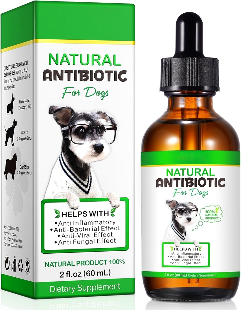 Honden Antibiotica, Natuurlijke Antibiotica voor Honden, Honden Multivitamine Kruidensupplementen 60ml