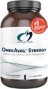 Designs for Health OmegAvail Synergy - Omega Complex for Adults - Omega 3-6-7-9 مقصات سمينة من براج وماكادامايا للنفط + تريغليسيرايد مع شركة DHA &apos; EPA (180 Softgels)