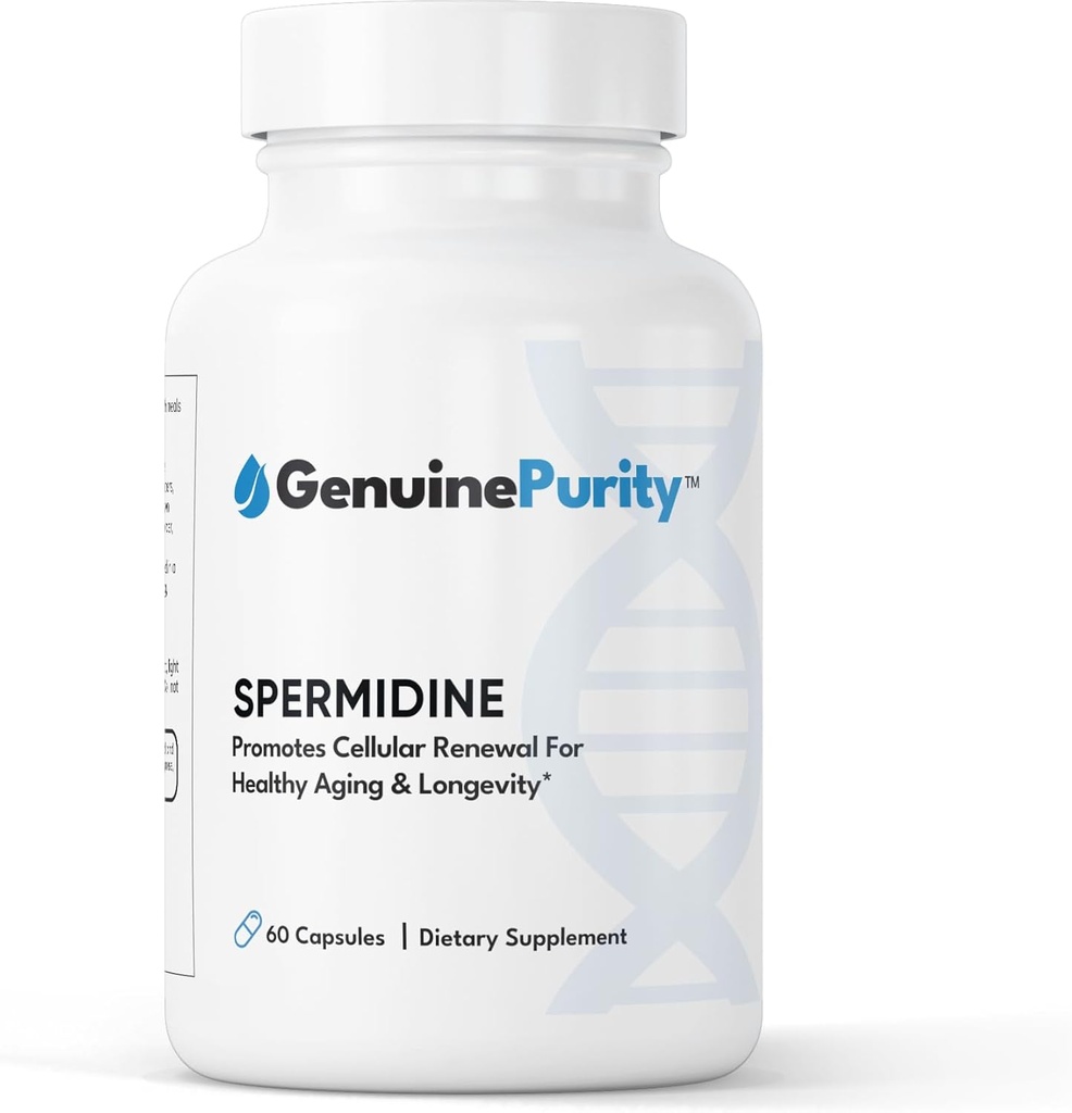 Liposomal Spermidin 8 mg | Spermidin-Rich Wheat Germ | For kvinner og menn å fremme cellulær fornyelse for sunn aldring | Glutenfri, Vegan, USA laget, ikke-GMO | 60 kapsler