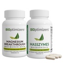 BiOptimizers Magnesium Breakthrough 4.0, (30 Capsules) & MassZymes 4.0, (120 Capsules) - Natural Sleep, Brain, and Digestive Health Support Supplement Bundle