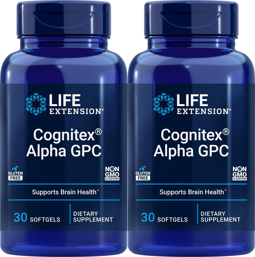 Life Extension Cognitex Alpha GPC, 30 Softgels (Pack of 2)