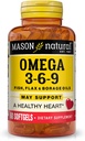 Mason Omega naturale 3-6-9 con pesce, semi di lino, & oli di borragine, 60 Softgels