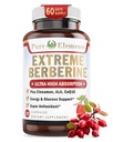 Extreme Berberine 500mg Complex with ALA, Coq10, Turmeric, Cinnamon, Bitter Melon, banaba Leaf, Korean Panax, Royal Jelly, and 21 Herbs for Healthy Blood Sugar Support and Overall Health and Immunity