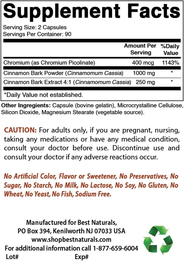 Cinnamon 1000 mg un TUDCA 250 mg
