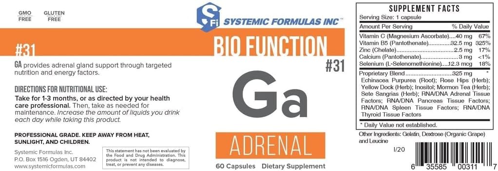 Sistemske formule: #31 - Ga - Adrenal