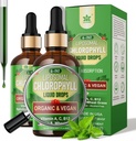 Biochlorophyll líquido gotas lipossomal para mulheres e homens, 6-em-1 Verdes Superalimentar Vegan clorophyll w / Spirulina, Trigo grama, Vitamina C B12 A para desodorante interno *, Energia, Digestivo, 2Packs/4 Fl Oz