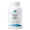 Earth's Splendor Biotin 10,000 mcg + Keratin 25mg, Promotes Healthy Hair, Strong Nails and Skin Support, 60- Day Supply