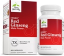 Terry naturellement HRG80 Red Ginseng Male Power - Supplément de soutien de la circulation sanguine et de l'endurance - Supplément alimentaire avec Ginseng & Zinc - Supplément à base de plantes pour le soutien énergétique - 48 capsules