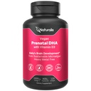Naturalis Vegan Prenatal with Full Specrum Omega-3 | Algae DHA, EPA, DPA, Vitamin D3 & Active Folic L 5-MTHF | Vegan Society Certified, Sustainably Sourced, Non-GMO & Soy Free | 120 Veggie Softgels