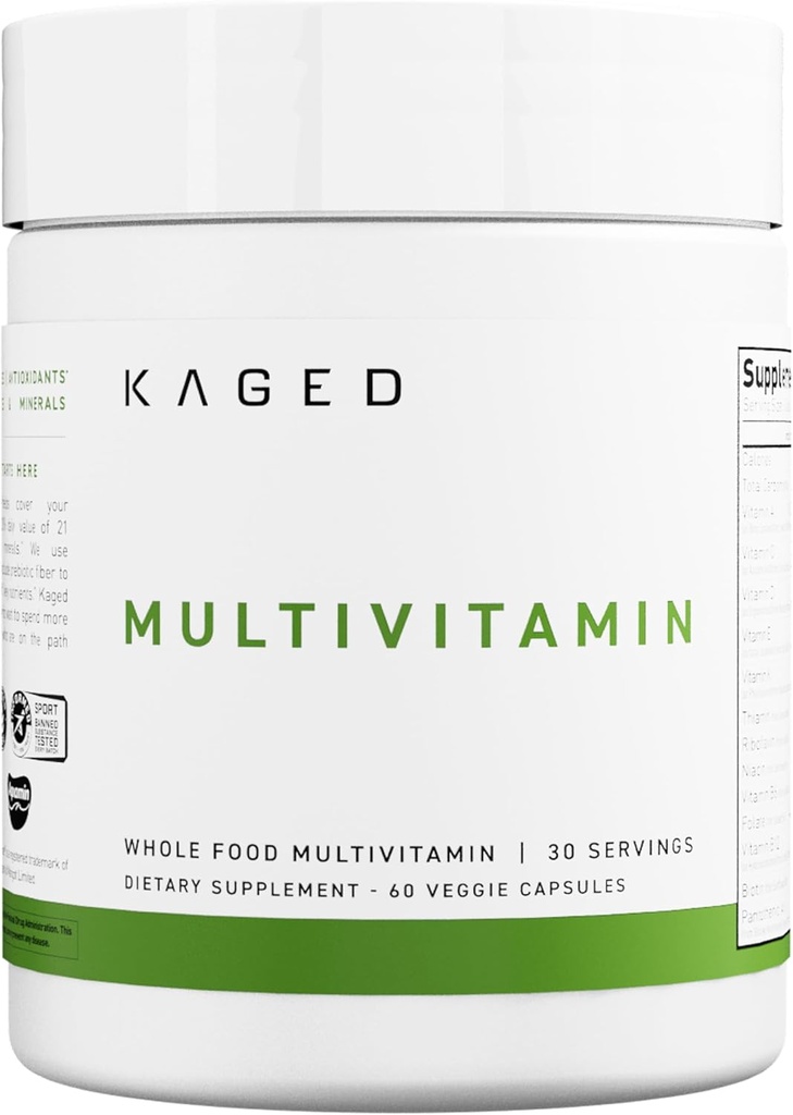 Cated Multivitamin Capsules Measures 124; Unflavored Measures 124; Whole Foods Organic Fruits & Veggies Measures 124; Plant Based Vegan Multivitamin Measures 124; Vitamin C, D, E, B12 Measures 124; Kosttilskud til mænd & Kvinder Measures 124; 30 Servering
