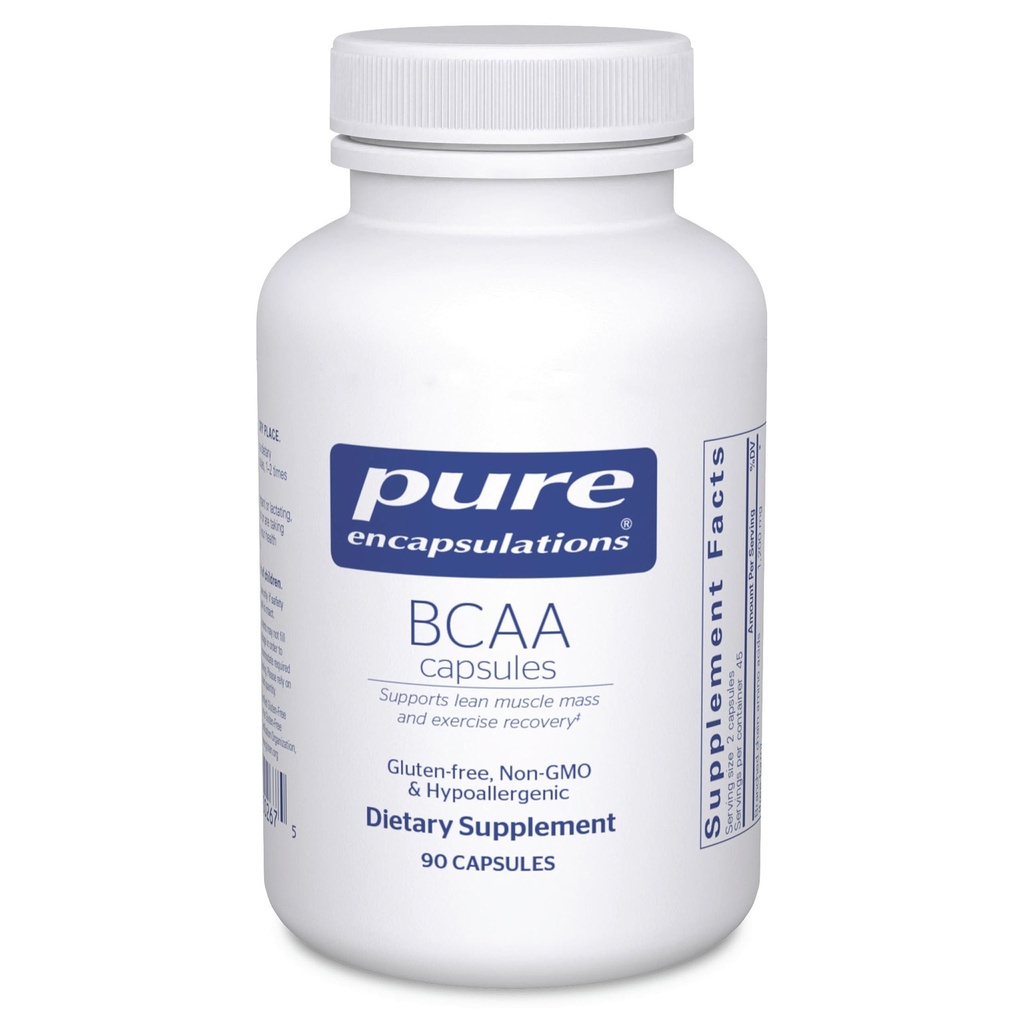 Pure Encapsulations BCAA Capsules | Hypoallergenic Supplement to Support Muscle Function During Exercise* | 90 Capsules