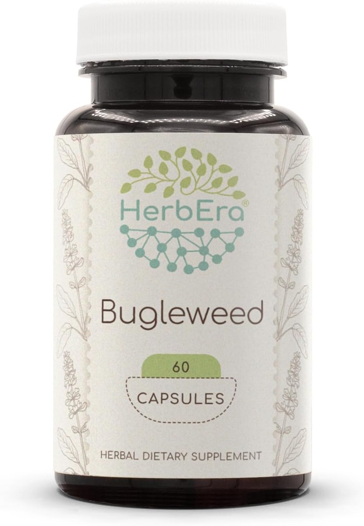 HerbEra Bugleweed 60 Capsules, 400 mg, Made with Bugleweed (Lycopus Virginicus) Dry Herb (60 Capsules)