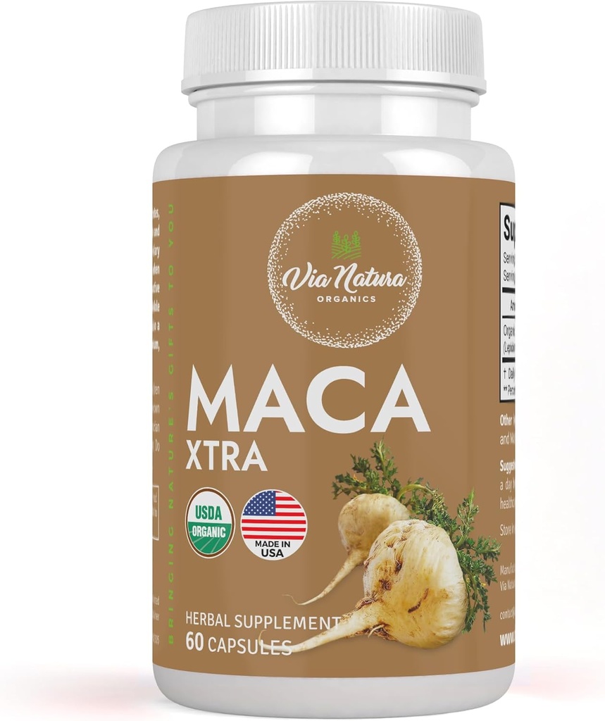 Maca Xtra Capsules 1000 мг Органічне трав'яні добавки Натуральне джерело амінокислот заліза та магнію 60 капсули