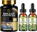 TMG (Triméthylglycine) Supplément gouttes liquides et capsules Shilajit avec mousse de mer