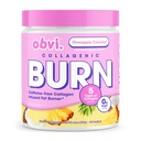Obvi Collagenic Burn Powder | Multi-Collagen Peptide Blend with GBB, Ashwagandha & Green Coffee | Pineapple Coconut, 25 Servings