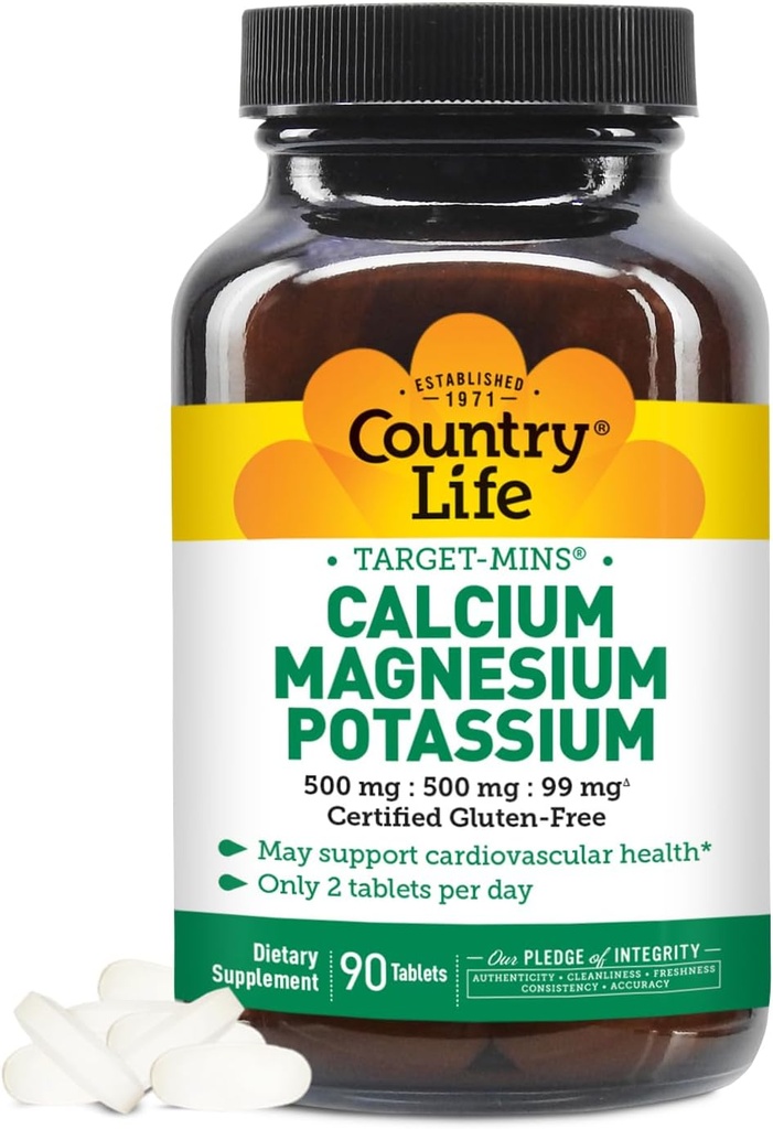 Country Life Calcium- Magnesium-Potasium - 90 tabliet