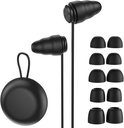 Enchufes de oído para cancelación de ruído durmido, auriculares de protección auditiva reutilizables para redución de ruído 25 e 32db, 6 Eartips de pares en S / M / L con Black Storage Case para Focus,Estudo, Traballo,Concert