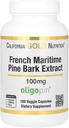 California Gold Nutrition Pine Bark Extract, French Maritime, Oligopin, Antioxidante Polifenol, 100 mg, 180 Cápsulas Veggie