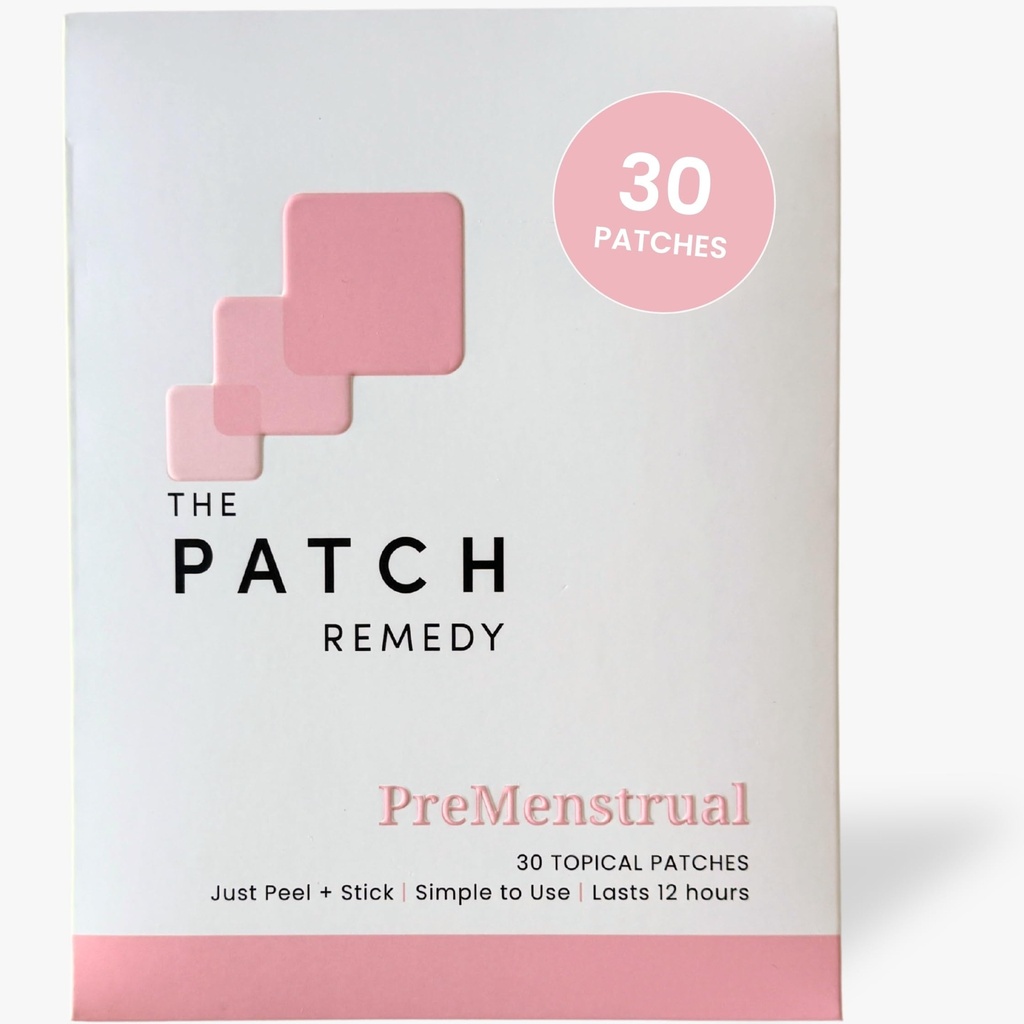 The Patch Remedy Pre Menstrual Patch | Chasteberry, Magnesium, Evening Primrose, Dong Quai, B6 & Vitamin E | 30 Patches
