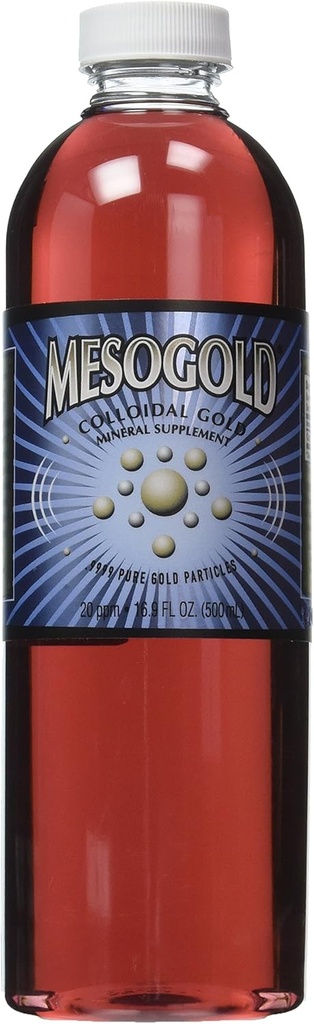 MesoGold ® 20 ppm Ouro coloidal 500 ml/16.9 Oz