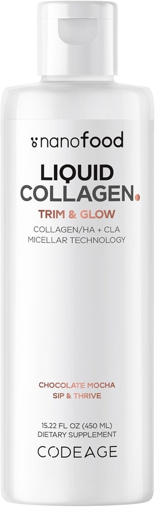 密码液凝胶补充巧克力火焰,美人Trim & Glow Liposomal Collagen Peptides, CLA 共聚异烯酸,Hyaluronic酸,维生素E,水解,非GMO,15.22 fl oz
