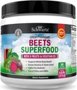 Beet Root Powder - Beets Superfood Supplement con Vitamina C Plus Antioxidante orgánico rico en froitas vermellas e verduras - Impulsar os niveis de resistencia e enerxía natural - 30 servizos - embalaxe pode variar
