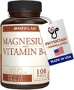 Magnesium og vitamin B6 - bidrar til å opprettholde muskelhelse - støtter hjernens helse og nervefunksjon - hjelper daglig vitalitet og søvnkvalitet - Recovery Boost - kosttilskudd - 100 tabletter