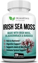 2625mg Irish Sea Moss Supplement 120 Kapseln | SeaMoss Bladderwrack Burdock Root Capsules | Enthält 92 Vitamine & Mineralien für Immunität, Gut, Joint & Skin Health | Unterstützung Schilddrüse, Energie & Verdauung