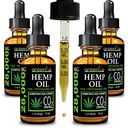 GreenIVe Hemp Oil Drops 28,000mg Per Bottle – Naturally Grown, Vegan, Rich in Omegas – Premium Hemp Oil Dropper – Non-GMO, Made in USA – 30mL (4 Pack)