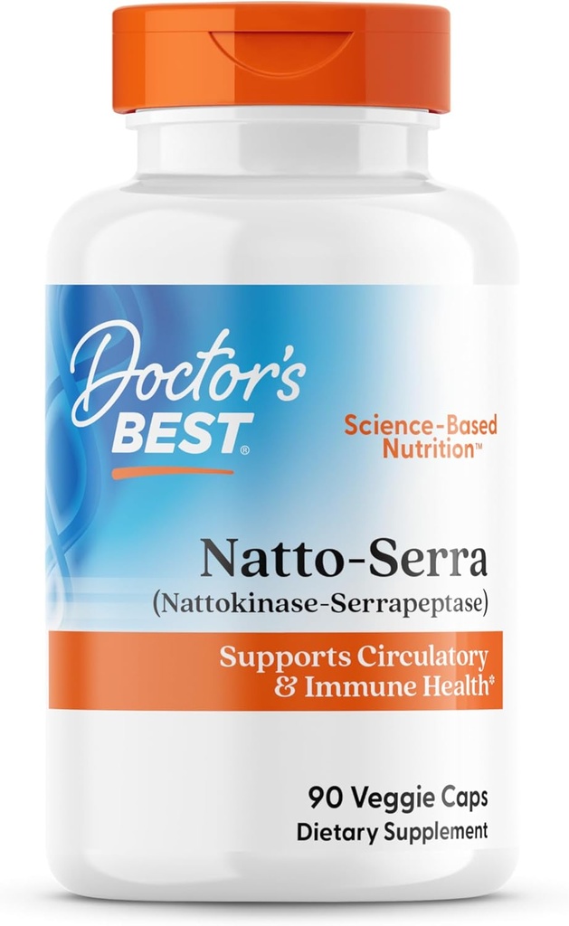 רופאים הטובים ביותר Natto-Serra, תומך Circulatory & Immune Health, Non-GMO, טבעוני 90 Veggie Caps