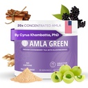 Amla Powder & Immunity Blend Superfood Supplement with Elderberry, 20x Ultra Concentrated Amla, Immune Support, Made with Ginger, Cinnamon, Peppermint, Indian Gooseberries, Immunity, 30 Servings