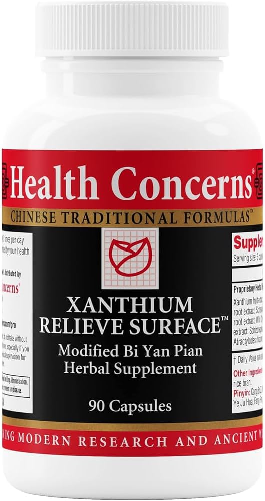 健康关注 X Relieve Surface - 免疫支持补充 - Phlegm, Sinus Allergy, Nasal Conception & Skin Rash Support - 传统中国公式的草药补充 - 90盖