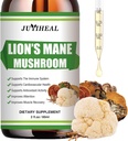 Lions Mane Liquid - Brain Support, Energy, Memory & Focus - Sugar & Alcohol-Free Lions Mane Supplement - 2 Fl OZ, 2 Month Supply