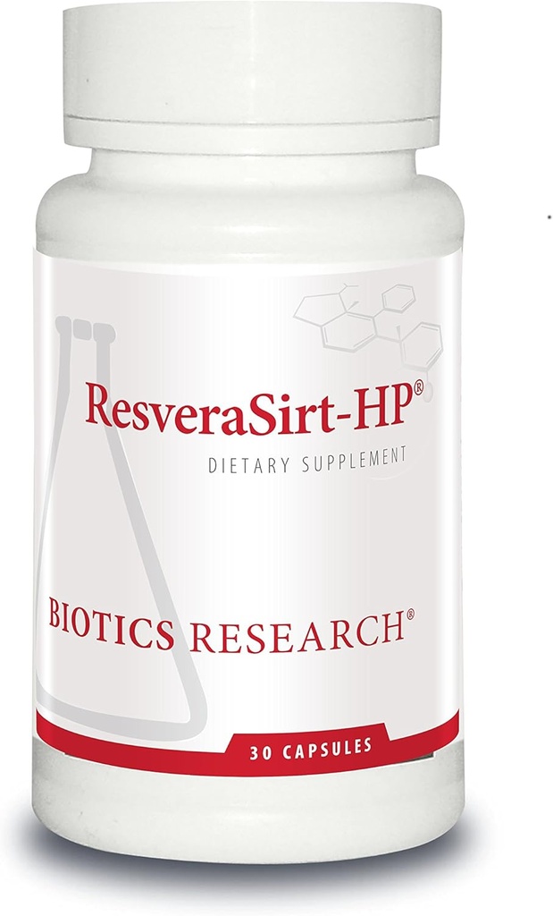 Biotics Research ResveraSirt HP Formulated by Dr. Mark Houston, Trans Resveratrol, Quercetin, Increase Sirtuin Activity, Cardiovascular Support, Heart Power, Vascular Support, 30 Capsules