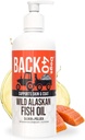BACK 40 Câini sălbatice Alaska ulei de pește pentru câini, piele și strat Supliment pentru câini și pisici, Omega-3-Rich Salmon și ulei Pollock, EPA & DHA Dog Somon ulei pentru creier, inimă, și articulații 16 fl oz (473 ml)