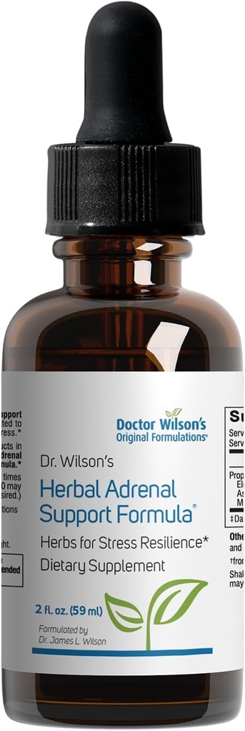 Dr. Wilson's Herbal Adrenal Support Formula Herbs adaptogene pentru uz zilnic, Sleep and Energy Support 2 Ounces